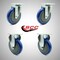 Service Caster 5 Inch SS Blue Polyurethane Swivel Top Plate Caster Set with 2 Rigid SCC SCC-SS20S514-PPUB-BLUE-2-R514-2 - alternate 2